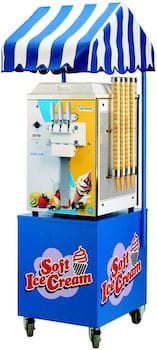 le trolley gel est une machine à glace italienne de comptoir