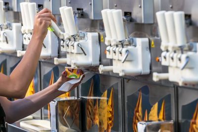 zoom sur des machines à glace italienne